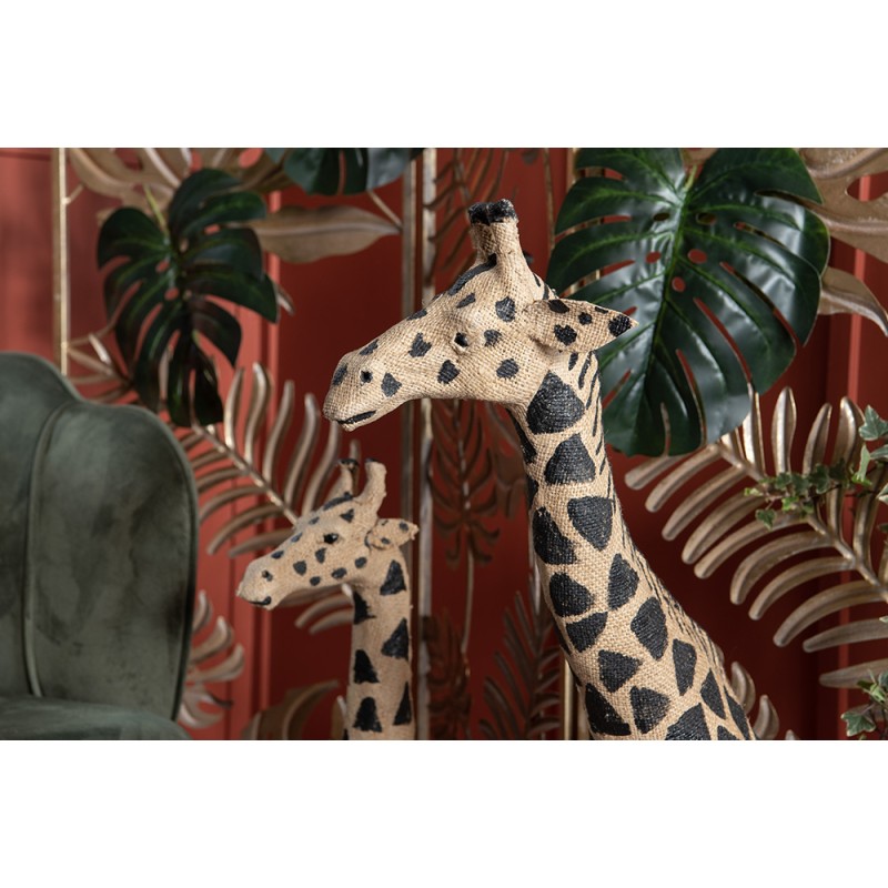 Clayre & Eef Figurine Girafe 90 cm Marron Noir Papier Fer Textile