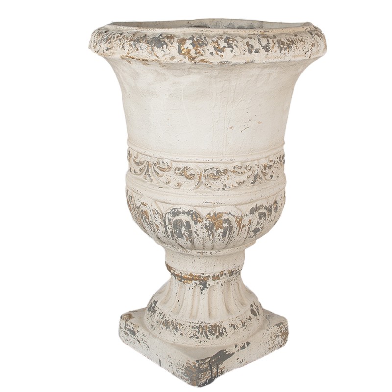 Clayre & Eef Pot de fleurs Ø 46x68 cm Beige Matériau céramique