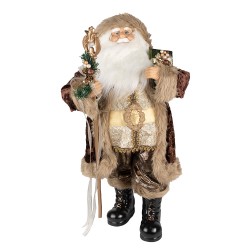 Clayre & Eef Figurine Santa Claus 82 cm Brown Plastic