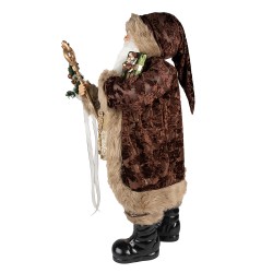 Clayre & Eef Figur Weihnachtsmann 82 cm Braun Kunststoff