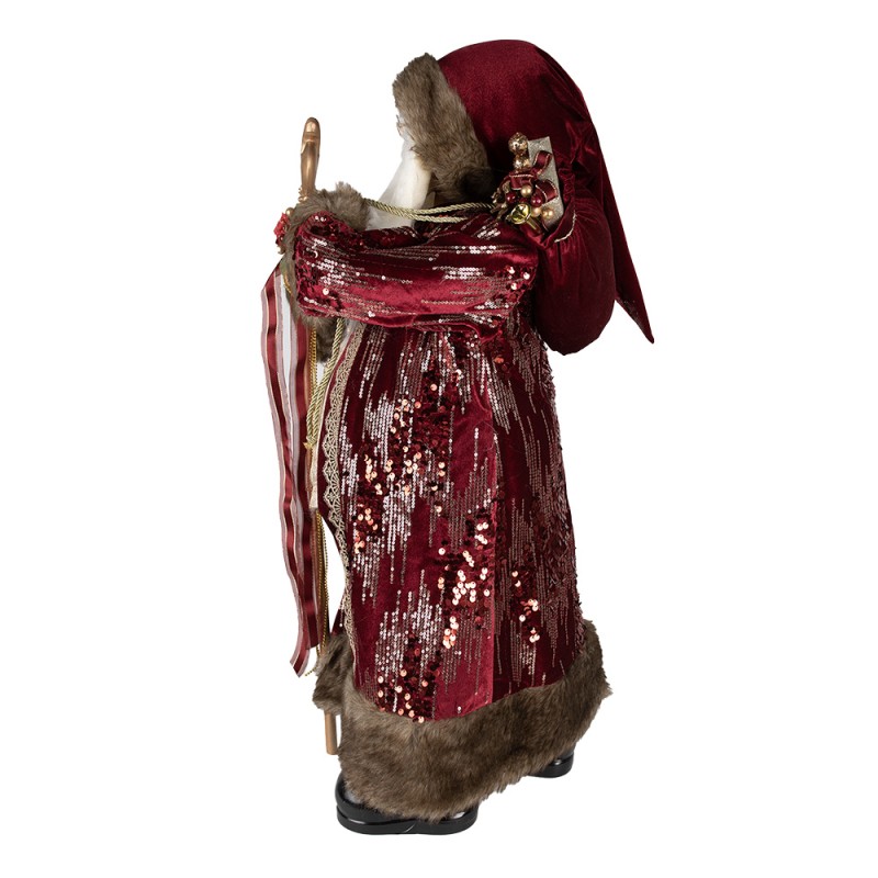 Clayre & Eef Figur Weihnachtsmann 82 cm Rot Kunststoff