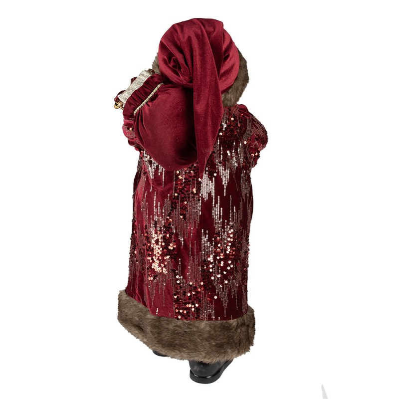 Clayre & Eef Beeld Kerstman 82 cm Rood Kunststof