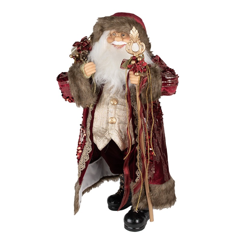 Clayre & Eef Figurine Père Noël 63 cm Rouge Plastique