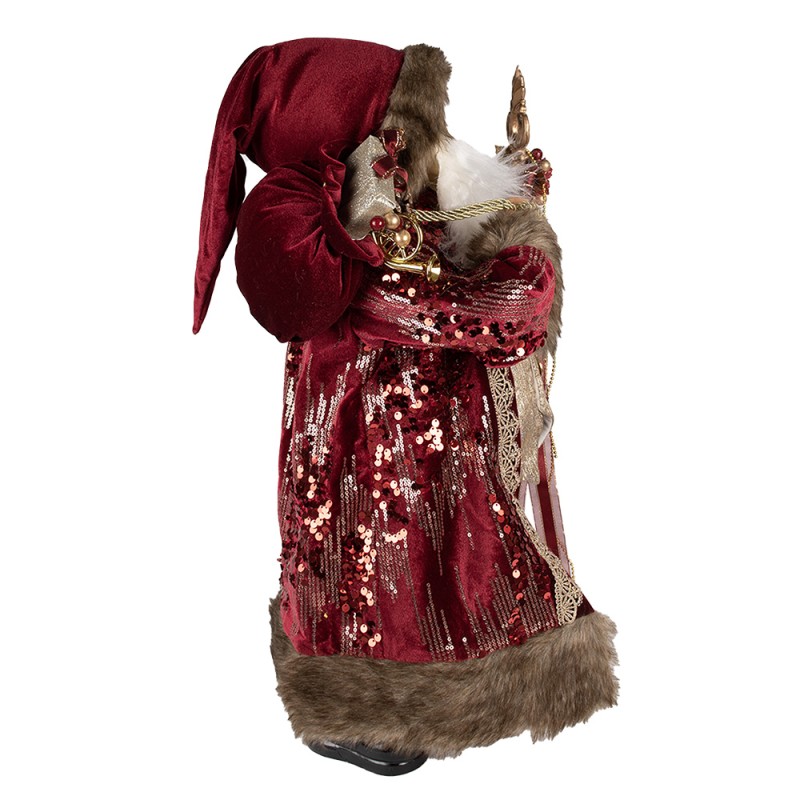 Clayre & Eef Figurine Père Noël 63 cm Rouge Plastique