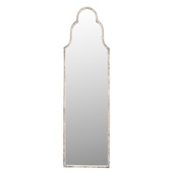 Clayre & Eef Miroir 38x132 cm Blanc Fer Rectangle