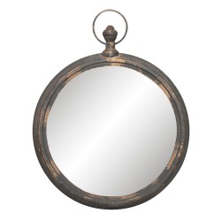 Clayre & Eef Miroir 62x78 cm Noir Fer Rond