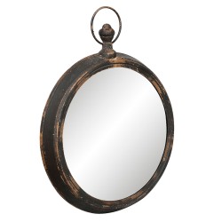 Clayre & Eef Miroir 62x78 cm Noir Fer Rond