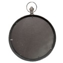 Clayre & Eef Spiegel  62x78 cm Zwart Ijzer Rond