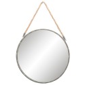 Clayre & Eef Mirror Ø 56 cm Grey Iron Round
