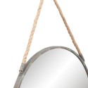 Clayre & Eef Specchio Ø 56 cm Grigio Ferro Rotondo