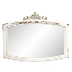 Clayre & Eef Mirror 72x55 cm White Wood Rectangle