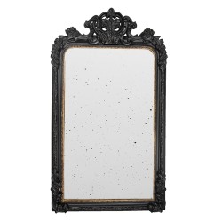 Clayre & Eef Mirror 90x158 cm Black Gold colored Wood Rectangle