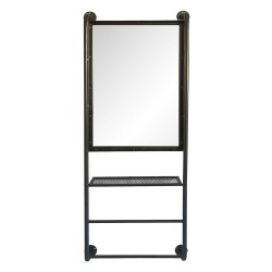 Clayre & Eef Mirror 48x124 cm Black Wood Rectangle