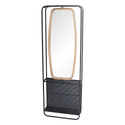 Clayre & Eef Mirror 54x160 cm Black Wood Rectangle