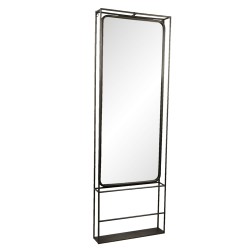 Clayre & Eef Spiegel  60x180 cm Bruin Ijzer Glas Rechthoek