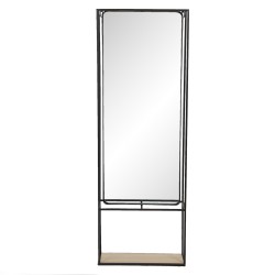 Clayre & Eef Spiegel  40x115 cm Zwart Ijzer Rechthoek