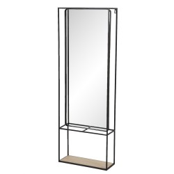 Clayre & Eef Spiegel  40x115 cm Zwart Ijzer Rechthoek