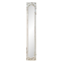 Clayre & Eef Mirror 30x176 cm White Wood Glass Rectangle