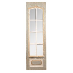 Clayre & Eef Miroir 50x172 cm Beige Gris Bois Verre Rectangle