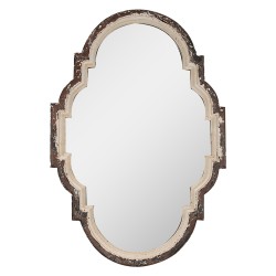 Clayre & Eef Mirror 63x4x91 cm Brown Beige Wood Glass