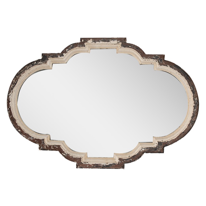 Clayre & Eef Miroir 63x4x91 cm Marron Beige Bois Verre