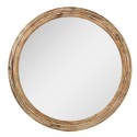 Clayre & Eef Mirror Ø 60x6 cm Brown Green Wood Glass Round