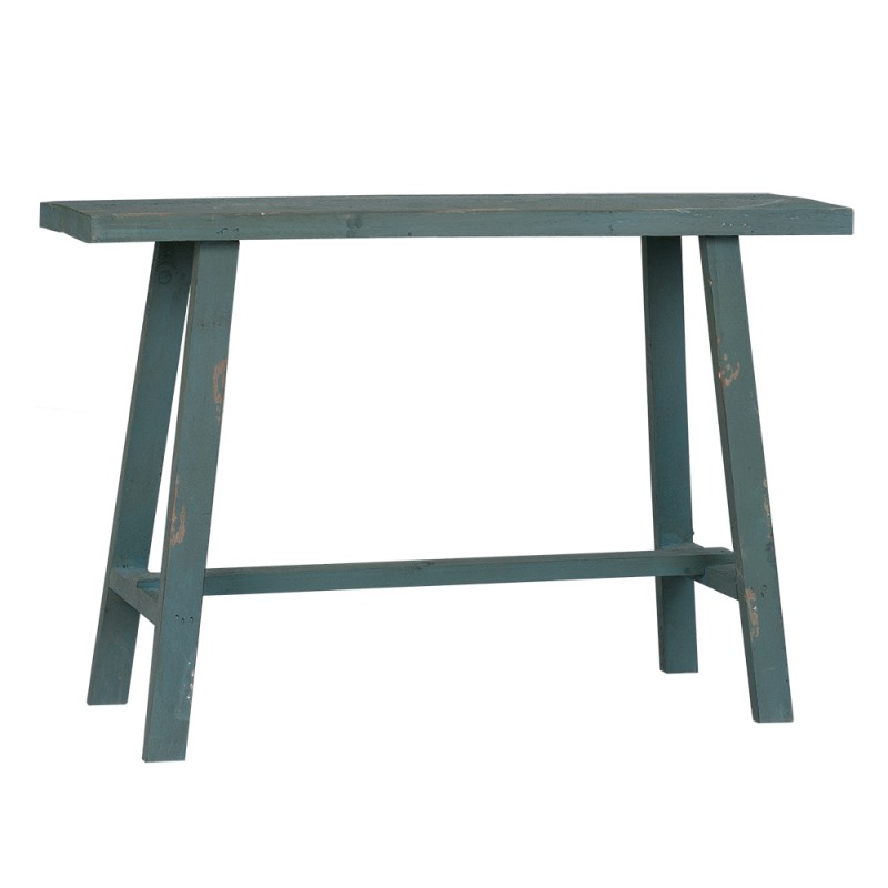 Clayre & Eef Tavolino per piante 60x21x40 cm Verde Legno  Rettangolo