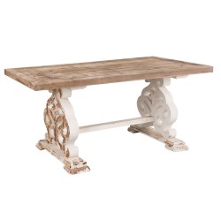 Clayre & Eef Tavolo da pranzo 180x90x82 cm Marrone Legno  Rettangolo