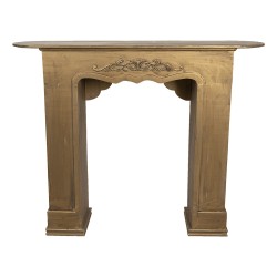 Clayre & Eef Fireplace Surround 125x28x101 cm Gold colored Wood Rectangle