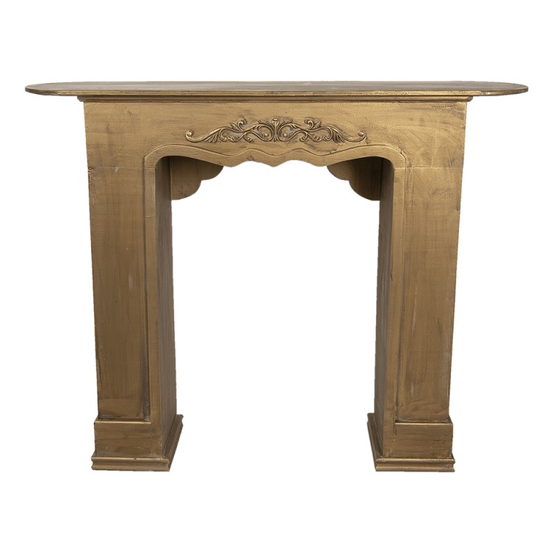 Clayre & Eef Fireplace Surround 125x28x101 cm Gold colored Wood Rectangle