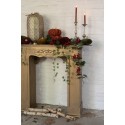 Clayre & Eef Fireplace Surround 125x28x101 cm Gold colored Wood Rectangle