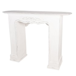 Clayre & Eef Caminetto 125x28x101 cm Bianco Legno  Rettangolo