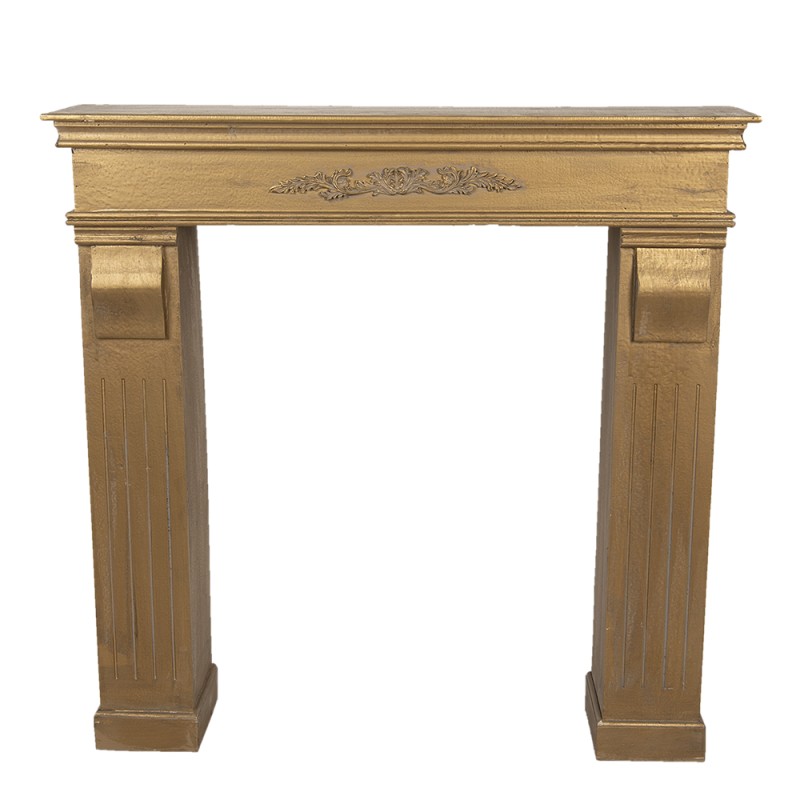 Clayre & Eef Fireplace Surround 100x22x99 cm Gold colored Wood Rectangle