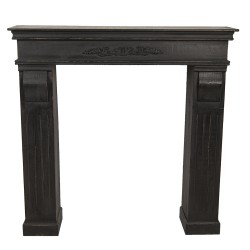 Clayre & Eef Caminetto 100x22x99 cm Nero Legno  Rettangolo