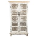 Clayre & Eef Armoire 74x37x131 cm Blanc Bois Fer Rectangle