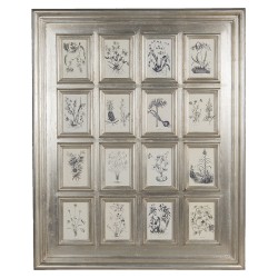 Clayre & Eef Photo Frame 13x18 cm Silver colored Wood Glass Rectangle