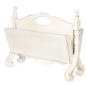 Clayre & Eef Porte-revues 55x25x44 cm Blanc Bois Rectangle