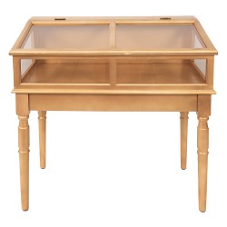 Clayre & Eef Vetrina 80x46x85 cm Color oro Legno Vetro