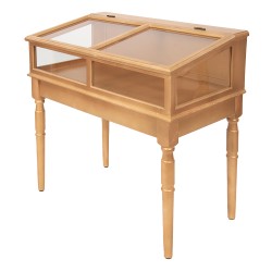 Clayre & Eef Vetrina 80x46x85 cm Color oro Legno Vetro