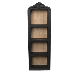 Clayre & Eef Etagère murale 42x19x126 cm Noir Bois Rectangle