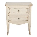 Clayre & Eef Nightstand 66x36x80 cm White Wood Rectangle