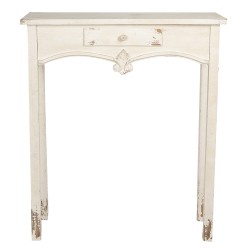 Clayre & Eef Side Table 89x28x106 cm White Wood Rectangle