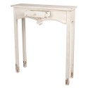 Clayre & Eef Sidetable  89x28x106 cm Wit Hout Rechthoek