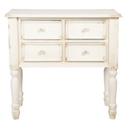 Clayre & Eef Cassettiera 87x38x86 cm Bianco Legno  Rettangolo