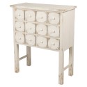 Clayre & Eef Cassettiera 78x36x95 cm Bianco Legno  Rettangolo