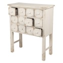 Clayre & Eef Cassettiera 78x36x95 cm Bianco Legno  Rettangolo