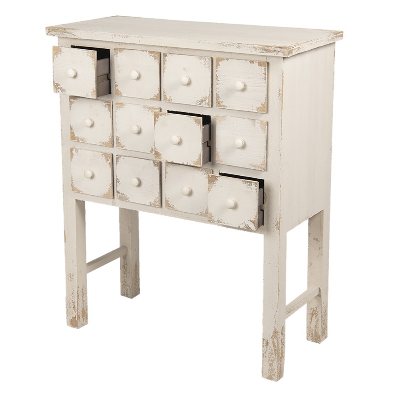 Clayre & Eef Chest of Drawers 78x36x95 cm White Wood Rectangle