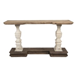 Clayre & Eef Sidetable  157x40x86 cm Bruin Beige Hout Rechthoek