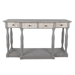 Clayre & Eef Sidetable  142x42x85 cm Grijs Hout Rechthoek