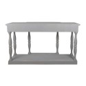 Clayre & Eef Tavolino da appoggio 142x42x85 cm Grigio Legno  Rettangolo